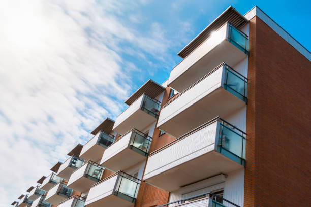 istock Modern German apartment building exterior 1158059100