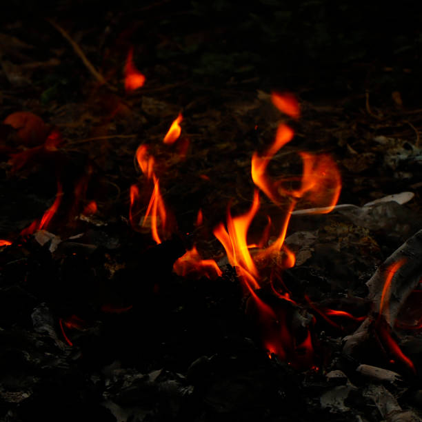 fire flames with dark background fire flames with dark background Furnace stock pictures, royalty-free photos & images