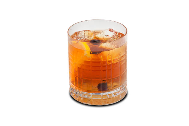 istock Old fashion cocktail isolated on white background 1158068385