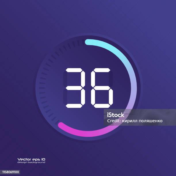 Stopwatch Vector Icon Stock Illustration - Download Image Now - 45 RPM, Blue, Business