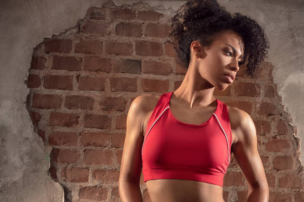 istock Afro woman after gym workout. 1158070332