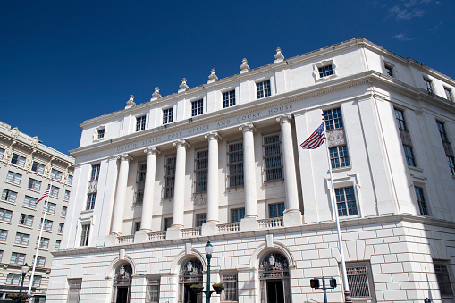 Historic building of United States Post Office and Court House in downtown San Antonio, Texas, USA