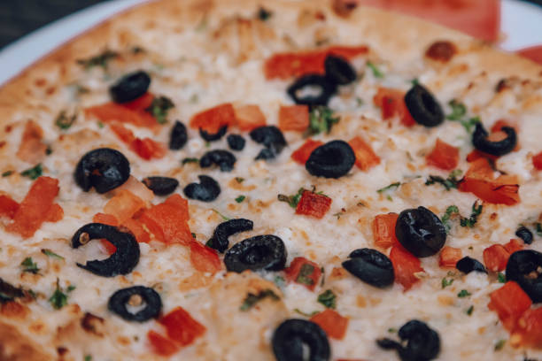 istock Lebanese Breakfast | Black olive with tomatoes, onion and Cheese Pastry 1158070802