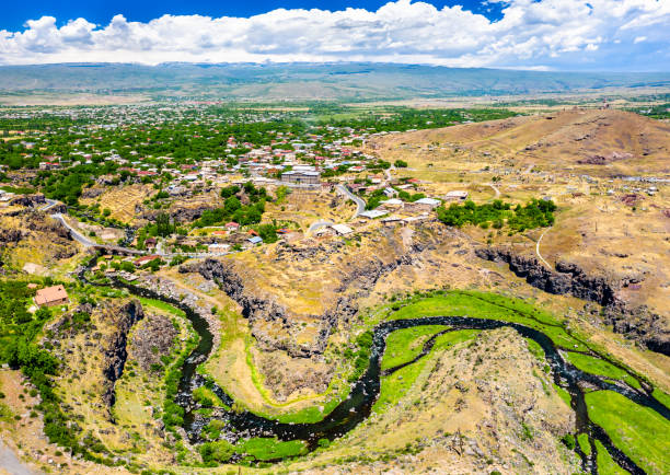 istock Kasagh river canyon at Oshakan in Armenia 1158073457
