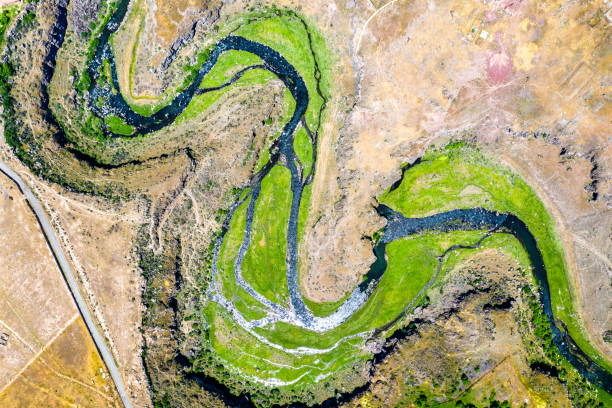 istock Kasagh river canyon at Oshakan in Armenia 1158074803