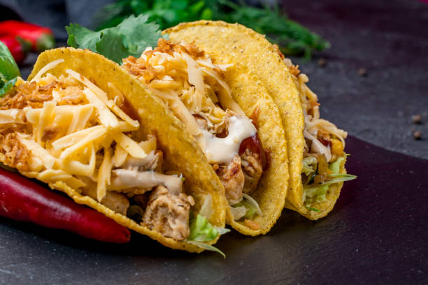 istock Mexican tacos with chicken 1158076414