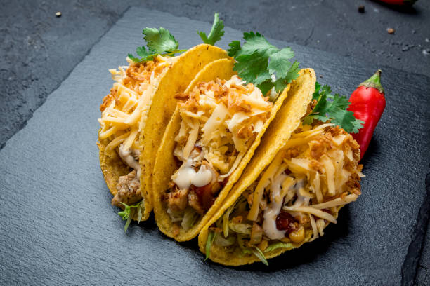 istock Mexican tacos with chicken 1158076448
