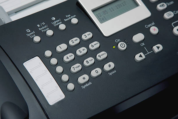 Fax machine stock photo
