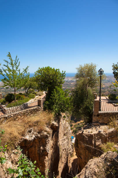 Mijas village. Mijas village. View of the village of Mijas on a sunny day. Costa del Sol, Andalusia, Spain. Picture taken – 20 june 2019. mijas pueblo stock pictures, royalty-free photos & images