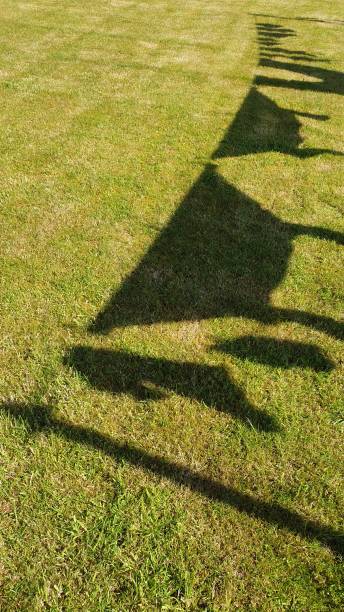 istock Silhouette of clothes drying on washing line 1158079584