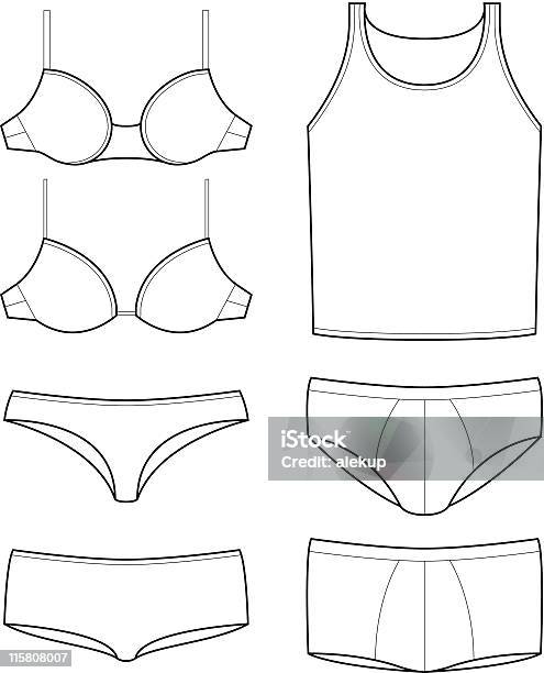 Vetores de Underwear Modelos e mais imagens de Adulto - Adulto, Algodão - Material Têxtil, Biquíni