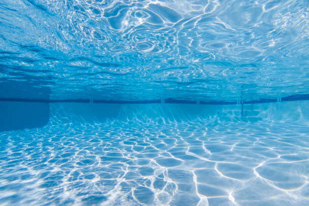 istock Empty Suburban Swimming Pool Underwater View 1158083120