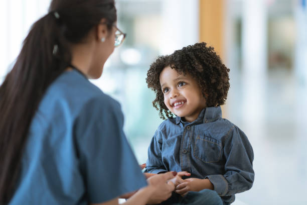 istock Toddler boy at a medical appointment 1158085934