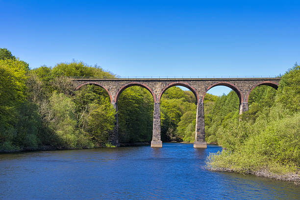 istock Victorian Railway Viaduct Crossing Lake 115808913