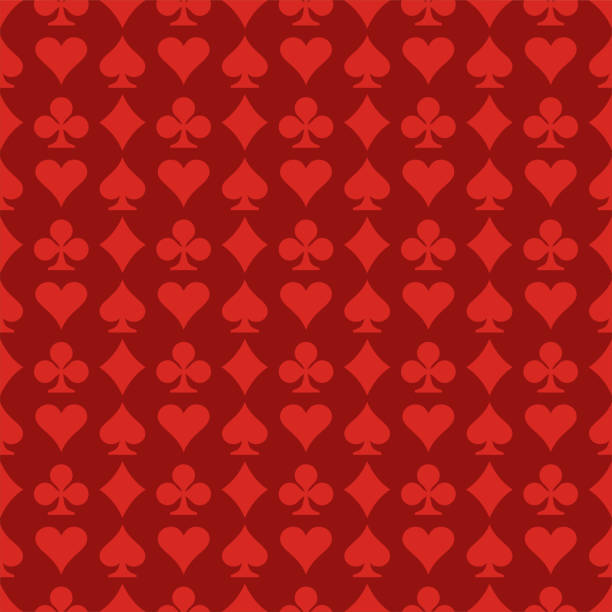 Seamless Pattern Seamless Pattern Playing Card Symbols poker wallpaper background stock illustrations