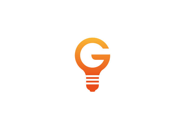 kreative g buchstaben lampe logo design vektor symbol illustration - genie stock-grafiken, -clipart, -cartoons und -symbole