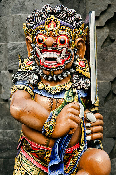 statue in temple in bali indonesia