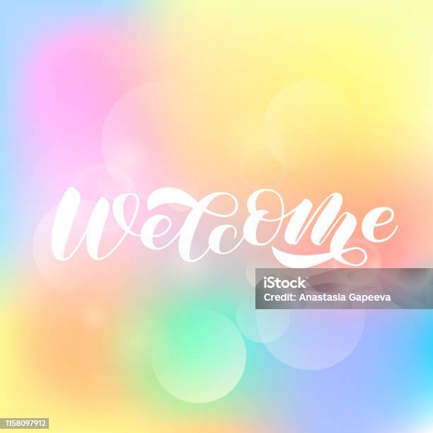 Welcome Fun Lettering Welcome Brush Lettering Vector Illustration For Decoration Stock ...