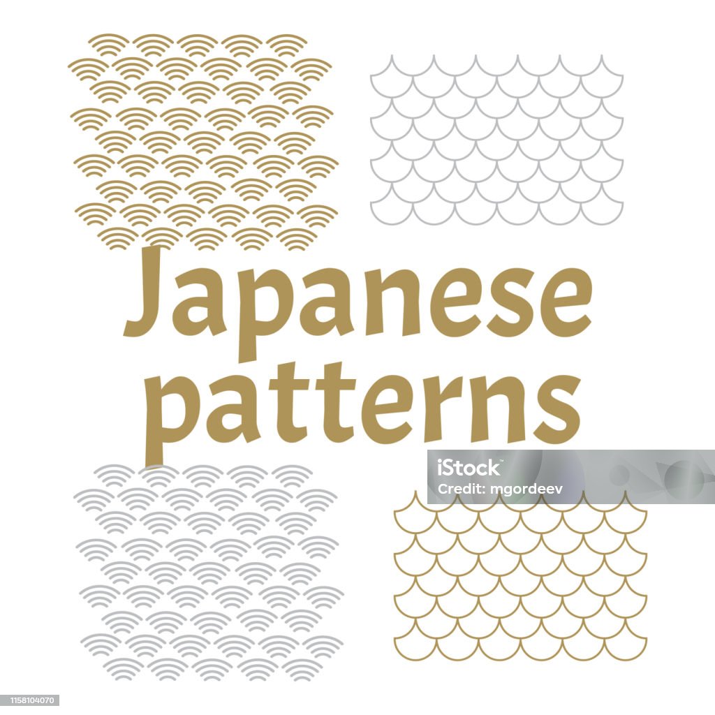 Japan Vector Pattern Japanese Vector Patterns Set Stock Illustration - Download Image Now ...