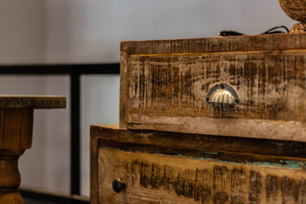 istock a corner from an old vintage wooden bedside table 1158106180