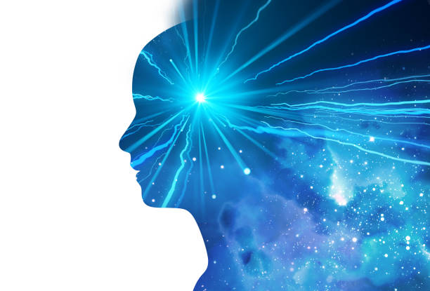 istock silhouette of virtual human with aura chakras on space nebula 3d illustration 1158109176