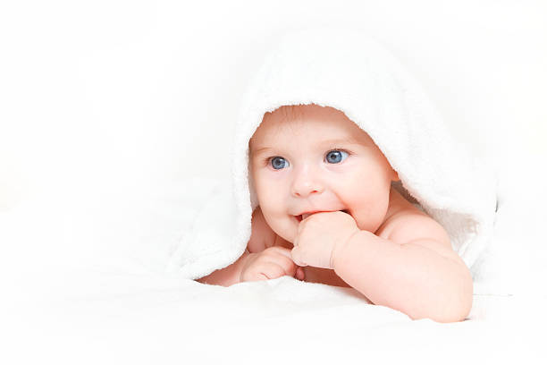 Baby with towel