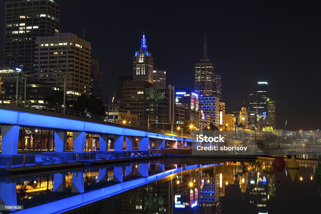 Centro da cidade de Melbourne - Foto de stock de Arquitetura royalty-free