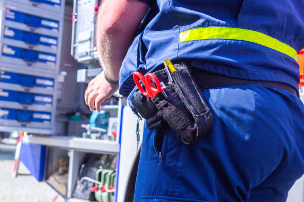 istock German technical emergency service man on an equipment truck man 1158117425