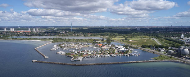 istock Aerial view of Broendby harbour, Denmark 1158119846