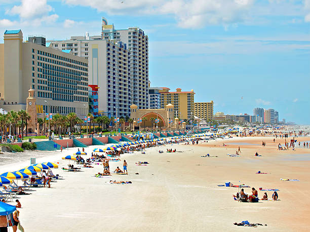 Daytona Beach Daytona Beach Florida during a hot summer day daytona beach stock pictures, royalty-free photos & images