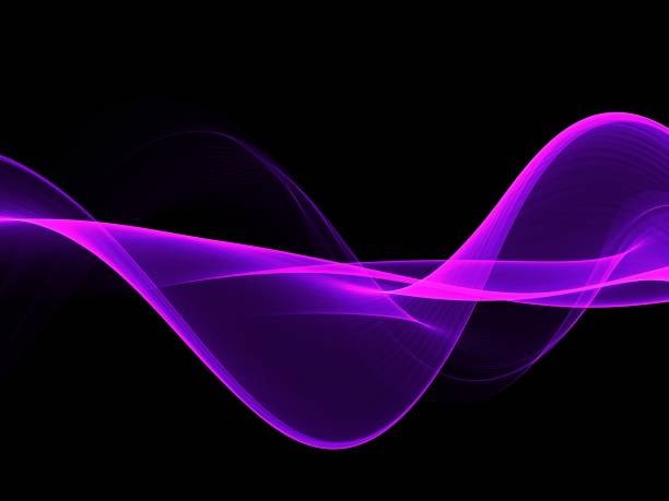 istock Neon purple glowing wave, magic energy and light motion background 1158123847