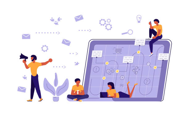 Business Analisys concept Business Analisys concept for design ui ux and mobile website development, business presentation. Strategy, analytics and brainstorming isolated. Flat Art Vector illustration flowchart symbols programming stock illustrations