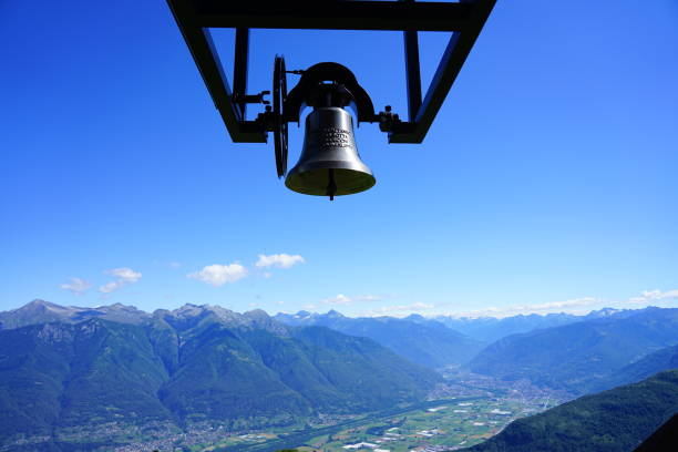 istock Church bell with landscape background 1158126832