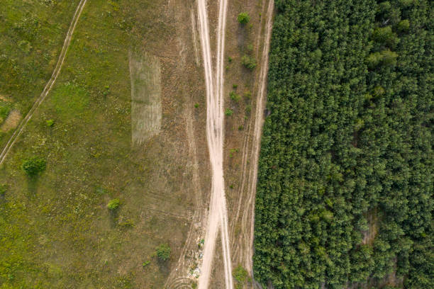 istock country road, view from above 1158128576