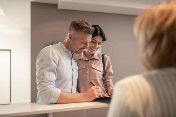 istock Good-looking husband and wife while coming to psychologist 1158131643