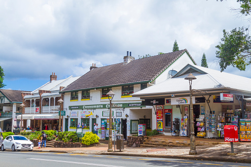 Montville, Queensland, Australia - Abril 19, 2019: General view of Montville in Sunshine Coast, Queensland.