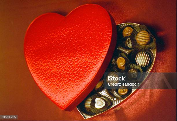 Chocolates For Valentines Stock Photo - Download Image Now - 2000-2009, Box - Container, Candy