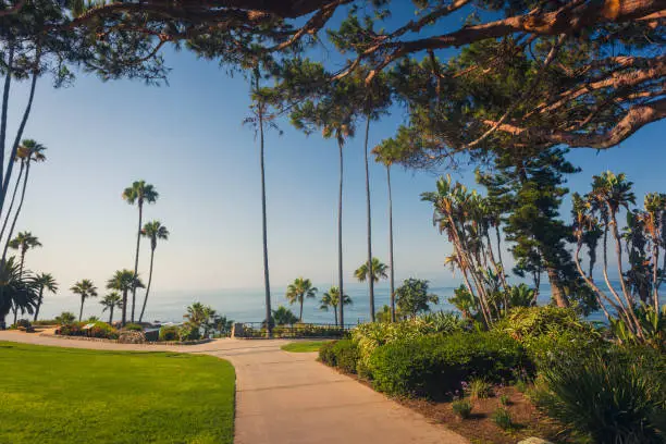 Pacific ocean view from Heisler Park in Laguna Beach, Orange County, California