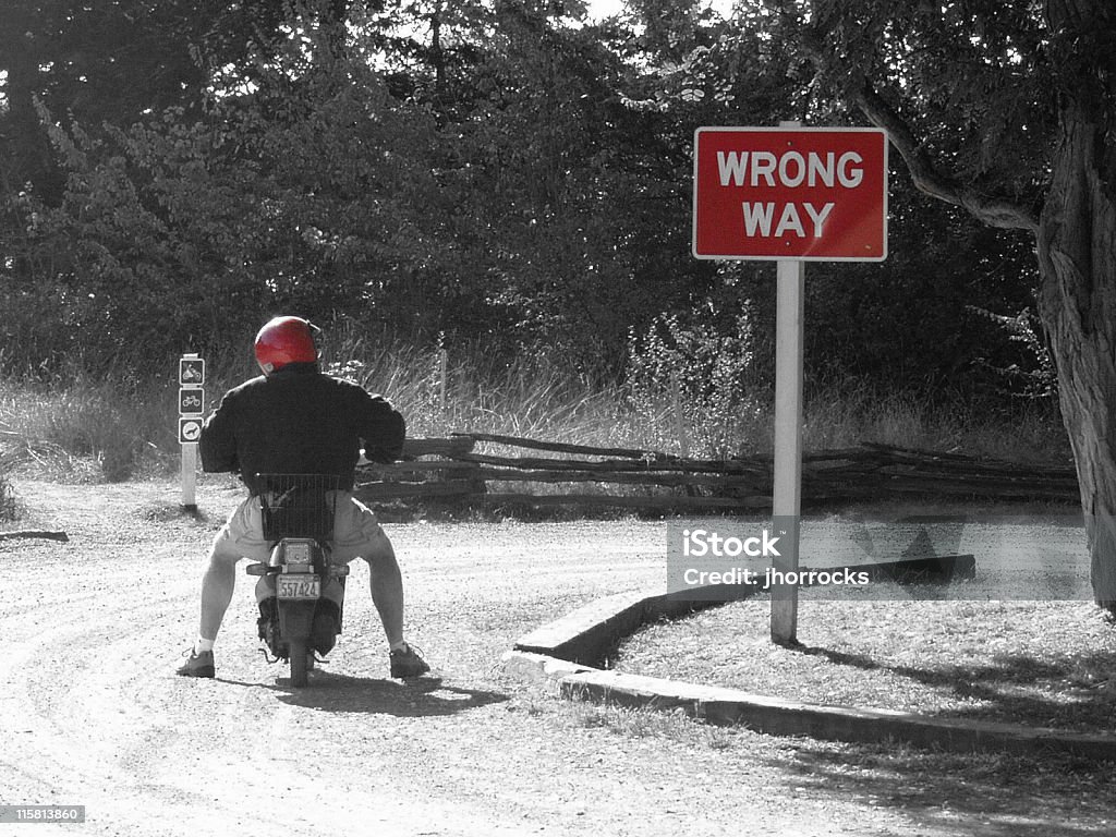 Wrong Way - Lizenzfrei Wrong Way - englischer Satz Stock-Foto