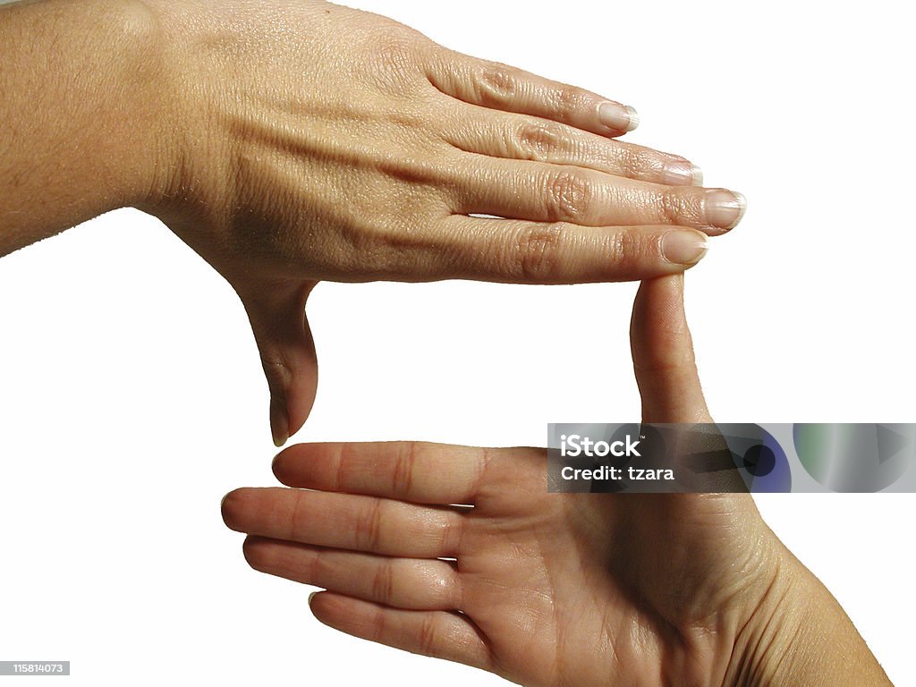 Hände, die Rahmung - Lizenzfrei Fingerrahmen Stock-Foto