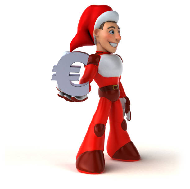 istock Fun Super Santa Claus - 3D Illustration 1158141612