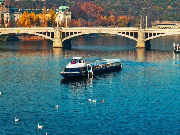 istock Sightseeing  Boat on River Vltava in Prague 1158142255