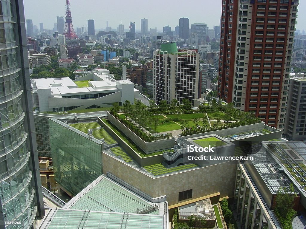 Parc Tokyo sur le toit - Photo de Couleur verte libre de droits