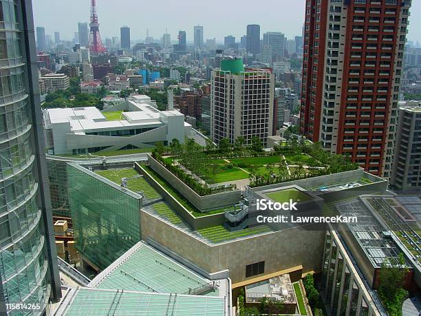 Parco Tokyo Tetto - Fotografie stock e altre immagini di Colore verde - Colore verde, Tetto, Città