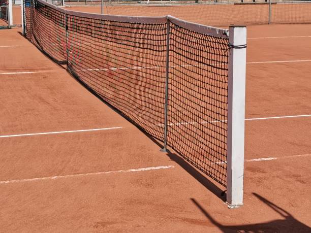 istock Tennis field net detail 1158145069