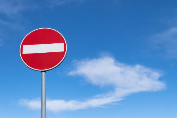 istock Traffic sign prohibiting travel 1158145166