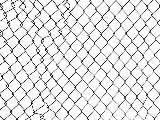 An isolated fence with a clipping path.