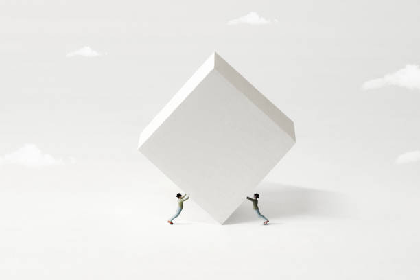 istock rivalry between two men to get the leadrship; surreal concept 1158149788