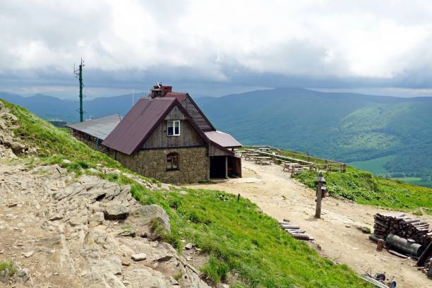istock Mountain shelter in Bieszczady Mountains, Poland 1158154880