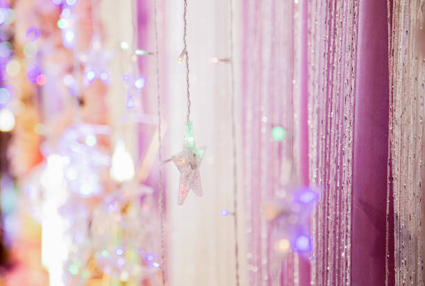 istock Pink curtain at the wedding scene 1158155710